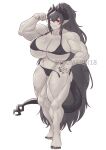  5_fingers 5_toes biceps big_breasts biped breasts cassandra_sakyubasu demon demon_humanoid feet female fingers hair hi_res horn horned_humanoid humanoid humanoid_pointy_ears long_hair muscular muscular_female muscular_humanoid not_furry one_eye_closed red_eyes solo tail tailed_humanoid toes toumator18 