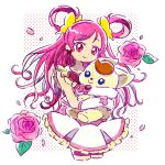  bike_shorts_under_skirt butterfly_earrings coco_(yes!_precure_5) cure_dream dress earrings flower frilled_dress frills hair_ornament holding holding_stuffed_toy hoppetoonaka3 jewelry long_hair looking_at_viewer magical_girl petals pink_eyes pink_hair precure rose rose_petals shorts shorts_under_skirt simple_background smile stuffed_toy yes!_precure_5 yes!_precure_5_gogo! yumehara_nozomi 