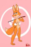  anthro areola canid canine diane_foxington dreamworks female fox fur genitals gun hi_res kitzorruno mammal nipples nude orange_body orange_fur piercing pink_nipples pussy ranged_weapon solo the_bad_guys weapon 