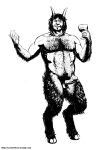  balls beckoning belly_hair body_hair chest_hair container cup cureboltium erection foreskin genitals gesture hi_res hooves horn humanoid_genitalia humanoid_penis male nipples penis pubes satyr solo 