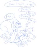  animal_crossing anthro asking blue_and_white chadder_(animal_crossing) duo fan_character guncht male mammal monochrome mouse murid murine nintendo rodent sciurid sex sketch tree_squirrel yes-no_question 