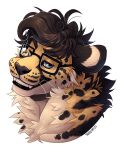  bust_portrait cheetah eyewear fangs felid feline glasses hi_res king_cheetah kofi_(kofithechee) mammal portrait tazara teeth 