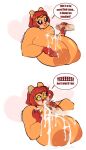  absurd_res animal_crossing anthro areola big_breasts bodily_fluids breasts cum cum_in_mouth cum_inside cum_on_breasts cum_on_face cum_on_hand cumshot disembodied_penis duo ejaculation ellipsis english_text erection excessive_cum excessive_genital_fluids exclamation_point female genital_fluids genitals hair hazel_(animal_crossing) hi_res huge_breasts hyper hyper_breasts male male/female mammal nintendo nipples open_mouth orange_areola orange_body orange_nipples penis question_mark red_hair rodent sciurid speech_bubble tehbuttercookie text tree_squirrel 