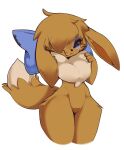  anthro eevee female generation_1_pokemon hi_res honowyn nintendo nude pokemon pokemon_(species) solo 