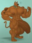  2023 4_fingers abs anthro areola balls biceps big_balls big_muscles big_penis biped bodily_fluids canid canine canis collar digital_media_(artwork) domestic_dog fingers flaccid foreskin gabgbb genital_fluids genitals great_dane hanna-barbera hi_res huge_balls huge_penis hyper hyper_balls hyper_genitalia hyper_penis looking_down male mammal mastiff molosser muscular muscular_anthro muscular_male navel nipples nude pecs penis precum quads scooby-doo scooby-doo_(series) simple_background solo thick_penis thick_thighs triceps vein veiny_penis wide_hips 