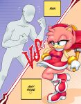 accessory amy_rose anonymous anthro boots bracelet clothing dress duo eulipotyphlan featureless_face female footwear gloves hair_accessory hairband hammer handwear hedgehog hi_res human jewelry male male/female mammal sega sonic_the_hedgehog_(series) thmii tools 