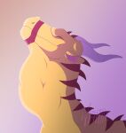  absurd_res brown_stripes dragon eyes_closed feral fully_inside head_tilt hi_res neck_bulge oral_vore scalie size_difference stripes swallowing vore western_dragon yellow_body 