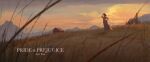  1girl dress dusk elizabeth_bennet farm grass highres hill pixiescout pride_and_prejudice solo white_dress 