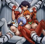  asuka_langley_soryu blue_eyes blue_hair bodily_fluids bodysuit breasts clothing cross cum ear_piercing ear_ring female fingerless_gloves genital_fluids gloves group hactionn hair handwear hi_res human jacket lips male mammal mass_production_eva misato_katsuragi monster neon_genesis_evangelion nipples open_mouth orange_hair piercing pilot_suit plugsuit purple_hair red_clothing red_eyes red_gloves red_handwear red_jacket red_topwear rei_ayanami ring_piercing sex short_hair skinsuit spread_legs spreading teeth tight_clothing tongue topwear vaginal 