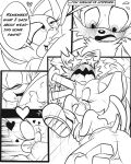  age_difference anthro bat blush butt camel_toe canid canine clothed clothing crotch_licking dialogue duo female fox greenhill kissing_crotch male male/female mammal miles_prower older_female rouge_the_bat sega sonic_the_hedgehog_(series) speech_bubble topless topless_female younger_male 