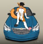  absurd_res anthro canid canine car chilling fox hi_res ltzodd male mammal solo vehicle 
