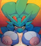  anthro big_breasts big_butt blue_body breasts butt fellatio female first_person_view generation_3_pokemon genitals hi_res iguanasarecool male male/female nintendo oral penile penis pokemon pokemon_(species) salamence scalie sex thick_thighs wide_hips wings 