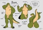  2023 absurd_res anthro anus balls belly crocodile crocodilian crocodylid fiercedeitylynx genitals green_body green_scales hi_res humanoid_genitalia humanoid_penis male model_sheet muscular muscular_male nipples penis reptile scales scalie solo stated_homosexuality stated_sexuality 