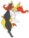  anthro box_(hajimeyou654) braixen canid canine female flexible generation_6_pokemon genitals hi_res looking_at_viewer mammal nintendo nude one_leg_up pokemon pokemon_(species) pussy raised_leg solo splits spread_legs spreading standing vertical_splits 