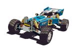  car dune_buggy english_commentary highres motor_vehicle no_humans shadow simple_background solo spoiler_(automobile) tamiya_incorporated vehicle_focus walter_kim white_background 