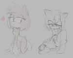  amy_rose anthro awkwardlytrashy blush breasts clothing eyelashes female footwear gloves handwear kneeling looking_aside masturbation mostly_nude mouth_closed narrowed_eyes sega simple_background sketch small_breasts socks solo sonic_the_hedgehog_(series) vaginal vaginal_masturbation 