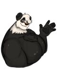  anthro bear body_hair chest_hair chest_tuft diggydog fur gesture giant_panda hi_res huge_pecs looking_at_viewer lucas_(diggydog) male mammal multicolored_body multicolored_fur muscular muscular_anthro muscular_male simple_background simple_eyes smile smiling_at_viewer solo tuft two_tone_body two_tone_fur waving waving_at_viewer 