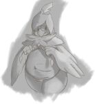  2016 adjusting_clothing anthro avian beak belly big_belly bird bodily_fluids crotch_tuft decidueye digital_drawing_(artwork) digital_media_(artwork) feathered_wings feathers front_view frown generation_7_pokemon hi_res looking_aside looking_away male nintendo nobodyshouse overweight overweight_male pokemon pokemon_(species) portrait shy simple_background solo standing tears thick_thighs three-quarter_portrait tuft welling_tears white_background winged_arms wings 