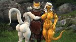  3d_(artwork) abs anthro armor arms_around_another arms_around_partner big_breasts big_butt breasts bubble_butt butt canid canine clothed clothed/nude clothed_male clothed_male_nude_female clothing digital_media_(artwork) dragon dragon_(petruz) female fox fur genitals group hair hi_res knight kyleroo looking_at_viewer male mammal melee_weapon muscular nipples nude nude_female outside petruz_(copyright) presenting presenting_hindquarters pussy raised_tail scalie side_boob smile source_filmmaker sword tail teeth thick_thighs trio warrior weapon wide_hips wolf_(petruz) 