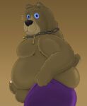  2023 absurd_res alternate_version_at_source anthro baby_bear_(puss_in_boots) balls bear belly big_belly biped black_nose bottomwear bottomwear_pull brown_balls brown_body brown_fur brown_inner_ear_fluff brown_penis butt clothing clothing_pull clothing_too_small digital_media_(artwork) dreamworks erection fathyhell female fur genitals hi_res humanoid_genitalia humanoid_penis inner_ear_fluff looking_down male mammal meme meme_clothing moobs mouth_closed obese obese_male overweight overweight_anthro overweight_male pants pants_pull penis pulling_up_pants purple_bottomwear purple_clothing purple_pants puss_in_boots_(film) puss_in_boots_the_last_wish side_view simple_background solo tight_pants_(meme) tuft 