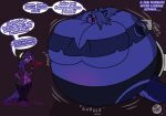  absurd_res anthro avian begging big_breasts bird blueberry_inflation blueberry_juice blush body_inflation breasts canid canid_demon chubby_female close_to_bursting clothing coleman12345 demon dialogue double_chin drenched duo english_text female gurgle_(sound_effect) hellhound helluva_boss hi_res huge_breasts hyper hyper_breasts inflation jiggling loona_(helluva_boss) mammal motion_lines octavia_(helluva_boss) owl owl_demon puffed_cheeks recording rumbling_stomach slightly_chubby slurred_speech speech_bubble spherical_inflation stretched_clothing text tight_clothing watermark worried 