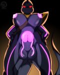  2018 anthro areola backlighting balls big_breasts big_penis black_background breasts choker clothing dark_june_(justathereptile) digital_media_(artwork) dominant dominant_intersex erection fashionable_asymmetry genitals glans glowing glowing_areola glowing_genitalia glowing_glans glowing_markings glowing_nipples gold_(metal) gold_jewelry gradient_background grey_body grey_scales grey_skin gynomorph herm_(lore) hi_res imminent_rape intersex jewelry justathereptile komodo_dragon leather_straps light lighting lizard looking_at_viewer low-angle_view markings monitor_lizard narrowed_eyes naughty_face necklace nipples non-mammal_breasts nude penis pink_areola pink_glans pink_markings pink_nipples red_eyes reptile scales scalie scutes shoulder_guards simple_background smile smirking_at_viewer smug solo tail watermark yellow_background 