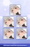  azur_lane blunt_bangs blush closed_mouth expression_chart expressionless expressions furrowed_brow japanese_clothes mimoza_(96mimo414) official_art red_eyes shimanto_(azur_lane) smile straight_hair tearing_up white_hair 