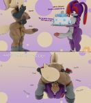  3d_(artwork) absurd_res anthro balls big_breasts big_butt birthday birthday_cake blender_(software) blender_cycles breasts brown_body brown_fur butt cake canid canine canis comic cream_the_rabbit darcy_the_rabbit_(therabbitsnsfw) demon_rabbit dessert dialogue digital_media_(artwork) duo english_text erection fan_character food from_front_position fur genitals gynomorph gynomorph/gynomorph gynomorph_penetrated gynomorph_penetrating gynomorph_penetrating_gynomorph gynomorph_penetrating_intersex hi_res huge_thighs idw_publishing intersex intersex/intersex intersex_penetrated intersex_penetrating intersex_penetrating_gynomorph intersex_penetrating_intersex lagomorph leporid mammal mating_press muscular muscular_gynomorph muscular_intersex nipples nude penetration penis purple_body purple_fur pussy rabbit red_body red_eyes red_fur sega sex simple_background smile sonic_the_hedgehog_(comics) sonic_the_hedgehog_(idw) sonic_the_hedgehog_(series) tan_body tan_fur text therabbitsnsfw thick_thighs whisper_the_wolf widescreen wolf 