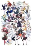  3boys 6+girls absurdres ahoge alba_sera amane_luna_(vtuber) ameniwa_yae anew_uparu animal_ears aomiya_yozuri aqua_hair audrey_mina bandaged_arm bandaged_horn bandaged_leg bandages bat_hair_ornament bird_hood black_hair blonde_hair blue_eyes blue_hair bow breast_zipper breasts broken_horn cotonoha detached_sleeves earrings erai_amae fox_ears fox_tail geppaku_lui glasses gloves green_eyes grey_hair hair_between_eyes hair_ornament hat heterochromia highres hinahoshi_airu hitoshiro_itsuki hiyori_chihiyo hood horns jacket jewelry kagase_uno kashi_otoha kitashirakawa_kakapo kokuyou_lira kujou_ringo light_brown_hair long_hair long_sleeves looking_at_viewer low_twintails luminous_sweet makicha_(sasurainopink) maru_nanamona mew_garcia mini_hat multicolored_bow multicolored_hair multiple_boys multiple_girls nhot_bot one_eye_closed open_mouth orange_eyes oshiro_ito otokado_ruki pink_hair pink_shirt plaid plaid_skirt ponytail purple_eyes purple_hair red_eyes red_jacket sazanami_toa seira_mint shindouji_ako shirt simple_background skirt smile streaked_hair syusetu_kohaku tail tulsi_nightmare twintails uriyone uzume_(vtuber) vee_(vtuber) versen very_long_hair virtual_youtuber white_shirt yurikawa_yun 