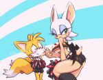  age_difference anthro bat canid canine cheerleader clothed clothing crossdressing duo female fox j-fujita male male/female mammal miles_prower older_female pom_poms rouge_the_bat sega sonic_the_hedgehog_(series) younger_male 