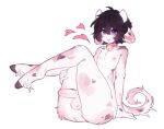  2023 anthro anus areola balls bell bell_collar big_butt bovid bovine butt cattle collar collar_only foreskin fur genitals girly hair hanyuu heart_(marking) hi_res hooves horn katsucoffee male mammal nipples nude penis simple_background solo tail thick_thighs white_background 