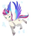  2022 blue_body blue_eyes blue_feathers blue_hair blue_tail cutie_mark digital_media_(artwork) equid equine eyebrows feathers female feral fetlocks fur hair hasbro hi_res hooves leg_tuft mammal mlp_g5 multicolored_body multicolored_feathers multicolored_hair my_little_pony pegasus pink_hair pink_tail plusplus_pony purple_body purple_feathers smile solo tail tuft two_tone_hair two_tone_tail white_body white_feathers white_fur wings zipp_storm_(mlp) 