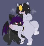  &lt;3 &lt;3_eyes 2023 4_toes absurd_res accessory alolan_form alolan_meowth anthro balls big_balls big_butt big_penis black_body black_fur black_hair blush blush_lines bodily_fluids butt cock_ring cute_fangs demon digitigrade dipstick_tail domestic_cat dripping duo facial_piercing feet felid feline felis female foreskin freckles fur genital_fluids genitals grey_background hair hair_over_eyes hi_res huge_penis humanoid_genitalia humanoid_penis humanoid_pussy inner_ear_fluff jewelry leg_markings levia_(levia_cat) male male/female mammal mane markings melo_(meloncholy) membrane_(anatomy) membranous_wings navel nintendo nose_piercing nose_ring open_mouth penis penis_accessory penis_jewelry piercing pokemon pokemon_(species) precum precum_drip purple_body purple_hair purple_skin pururing pussy pussy_juice pussy_juice_drip red_eyes regional_form_(pokemon) ring_piercing semi-anthro side_butt simple_background slightly_chubby socks_(marking) spade_tail spiked_cock_ring spikes standing steam sweatdrop_(iconography) tail tail_markings toes tuft whiskers wings 