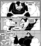  absurd_res anthro big_muscles big_pecs bottomwear clothing deer duo eating hi_res horn huge_muscles huge_pecs hyper hyper_muscles lagomorph larger_male leporid lips long_ears male mammal mask muscular muscular_anthro muscular_arms muscular_male pants parttimeyeen_(artist) pecs rabbit sharp_teeth shirt size_difference smaller_male suit teeth thick_bottom_lip tight_clothing topwear tristen_(parttimeyeen) 