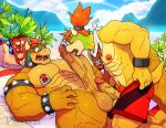  2_horns 5_fingers abs aged_up anthro anthro_on_anthro areola ball_size_difference balls big_penis blush bowser bowser_jr. bracelet claws collar duo erection eyebrows father_(lore) father_and_child_(lore) father_and_son_(lore) fingers genital_piercing genitals glans hi_res horn huge_penis humanoid_genitalia humanoid_penis incest_(lore) intraspecies jewelry koopa licking male male/male mario_bros muscular muscular_anthro muscular_male nintendo nipple_piercing nipples open_mouth oral parent_(lore) parent_and_child_(lore) parent_and_son_(lore) pecs penile penis penis_lick penis_piercing penis_size_difference piercing poppin scalie sex son_(lore) spiked_bracelet spiked_collar spikes tail teeth tongue tongue_out vein veiny_penis 