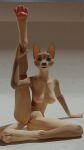  3d_(artwork) 4k 9:16 absurd_res alexa anthro blender_(software) blender_cycles canid canine canis defnotanalt1 digital_media_(artwork) female genitals hi_res mammal maxlll7 presenting presenting_pussy pussy raised_leg solo unfinished wolf 