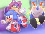  blush butt butt_slap classic_sonic classic_sonic_(universe) close-up diaper duo fan_character female hi_res inside male male/female onechan sega slap sonic_the_hedgehog sonic_the_hedgehog_(series) spanking spanking_butt 