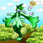  1:1 2023 4k abs absurd_res alternate_species anthro artist_name athletic athletic_anthro athletic_female blue_eyes blue_sky breasts card detailed_background digital_drawing_(artwork) digital_media_(artwork) dinosaur female fur generation_9_pokemon goodbye_volcano_high green_body green_fur green_hair hair hi_res hybrid long_tail looking_at_viewer meowscarada multicolored_body multicolored_fur muscular muscular_anthro muscular_female muscular_thighs nintendo nipple_outline ornithischian outside paws pokemon pokemon_(species) reptile scalie shizadacomunist short_hair signature sky smile snoot_game_(fan_game) snout solo spikes spikes_(anatomy) stegosaurian stegosaurus stella_(gvh) tail tarot_card thick_thighs thyreophoran 