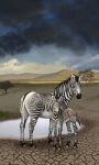  2023 absurd_res ambiguous_gender duo equid equine feral hi_res hooves mammal mother_(lore) mother_and_child_(lore) outside parent_(lore) parent_and_child_(lore) plant quadruped sky standing stripes superlavplov tree zebra 