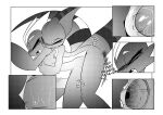  4_panel_comic absurd_res alex_the_dilophosaurus anal anal_penetration anthro anus blush breath butt dilophosaurid dilophosaurus dinosaur duo from_behind_position genitals hadrosaurid halftone hi_res internal_anal jazzline_the_parasaurolophus male male/male ornithischian panting parasaurolophus penetration penis reptile scalie screentone sex taboo_tails_(copyright) teeth text theropod tongue tongue_out vein veiny_penis white_crest_(artist) 