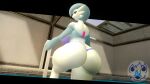  3d_(artwork) absurd_res anthro asrielthewagon better_version_at_source big_breasts big_butt blue_hair breasts butt clothed clothing digital_media_(artwork) female full-length_portrait gardevoir generation_1_pokemon generation_3_pokemon genitals hair hi_res humanoid looking_at_viewer mammal nintendo nipples not_furry open_mouth pokemon pokemon_(species) portrait pussy red_eyes shaded signature simple_background smile solo source_filmmaker text thick_thighs url watermark widescreen 