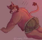  2023 angry anthro butt clothing hi_res humanoid_hands kemono male mammal oswin_(password) overweight overweight_male password_(visual_novel) simple_background smokey_mist solo suid suina sus_(pig) underwear wild_boar 