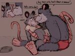  &lt;3 2023 age_difference american_opossum anthro anthro_on_anthro beard blush bodily_fluids bottomless bowserboy101 clothed clothing dialogue digital_media_(artwork) duo english_text erection eye_contact eyebrows facial_hair father_(lore) father_and_child_(lore) father_and_son_(lore) fur furgonomic_underwear furgonomics genitals grey_body grey_fur hi_res humanoid_genitalia humanoid_penis incest_(lore) kissing looking_at_another lorenzo_(bowserboy101) male male/male mammal marsupial oliver_(bowserboy101) parent_(lore) parent_and_child_(lore) parent_and_son_(lore) penis pink_nose shirt shirt_only sitting smile son_(lore) speech_bubble sweat tail talking_to_another talking_to_partner text topwear topwear_only underwear underwear_only vein veiny_penis virginia_opossum 