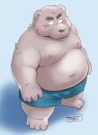  2023 anthro bear belly big_belly blush clothing kemono male mammal moobs navel nipples overweight overweight_male solo toshi_(artist) underwear 