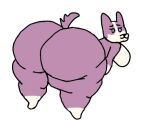  anthro big_butt blue_eyes breasts butt canid canine canis domestic_dog e_3 female huge_butt husky hyper hyper_butt kira_(dogs_in_space) mammal nordic_sled_dog presenting purple_body solo spitz 