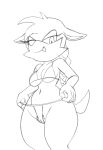  anthro archie_comics bikini camel_toe clothing dipodid female fours_(artist) hi_res jerboa looking_at_viewer low-angle_view mammal nicolette_the_weasel pubes rodent sega solo sonic_the_hedgehog_(archie) sonic_the_hedgehog_(comics) sonic_the_hedgehog_(series) swimwear tugging_clothing wide_hips worm&#039;s-eye_view 