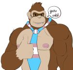  &lt;3 2019 alpha_channel anthro ape arcticgorilla47 areola blue_necktie brown_body brown_eyes brown_fur dialogue donkey_kong_(character) donkey_kong_(series) english_text fur gesture gorilla haplorhine head_tuft hi_res lgbt_pride male mammal muscular muscular_male necktie nintendo nipples open_mouth pink_areola pink_necktie pink_nipples politics pride_colors primate signature simple_background solo speech_bubble teeth_showing text thumbs_up transgender_pride_colors transparent_background tuft white_necktie 