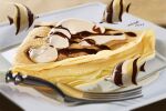  absurdres blurry blurry_background blurry_foreground cake candy chocolate_syrup commentary_request crepe dated fish food food_focus highres moorish_idol no_humans original plate realistic signature sweets tainosuke tropical_fish 