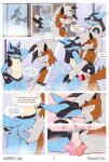  &lt;3 2023 animal_genitalia anthro anthrofied anus balls balls_touching bathing blue_body blue_fur blush bodily_fluids butt butt_grab canid canine comic dialogue duo english_text french_kissing frottage fur generation_4_pokemon generation_7_pokemon genitals hand_on_butt hi_res kissing lucario lycanroc male male/male mammal nintendo nsfw_def nude orange_body orange_fur penis pokemon pokemon_(species) saliva sex sheath shower showering text tongue tongue_out 
