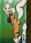  absurd_res ambiguous_gender anthro arcanine bedroom_eyes big_breasts big_butt breasts butt duo female fur generation_1_pokemon hi_res mammal narrowed_eyes nintendo orange_body orange_fur plant pokemon pokemon_(species) presenting presenting_hindquarters seductive shaking staring_at_ass tail taller_female theblueorc 